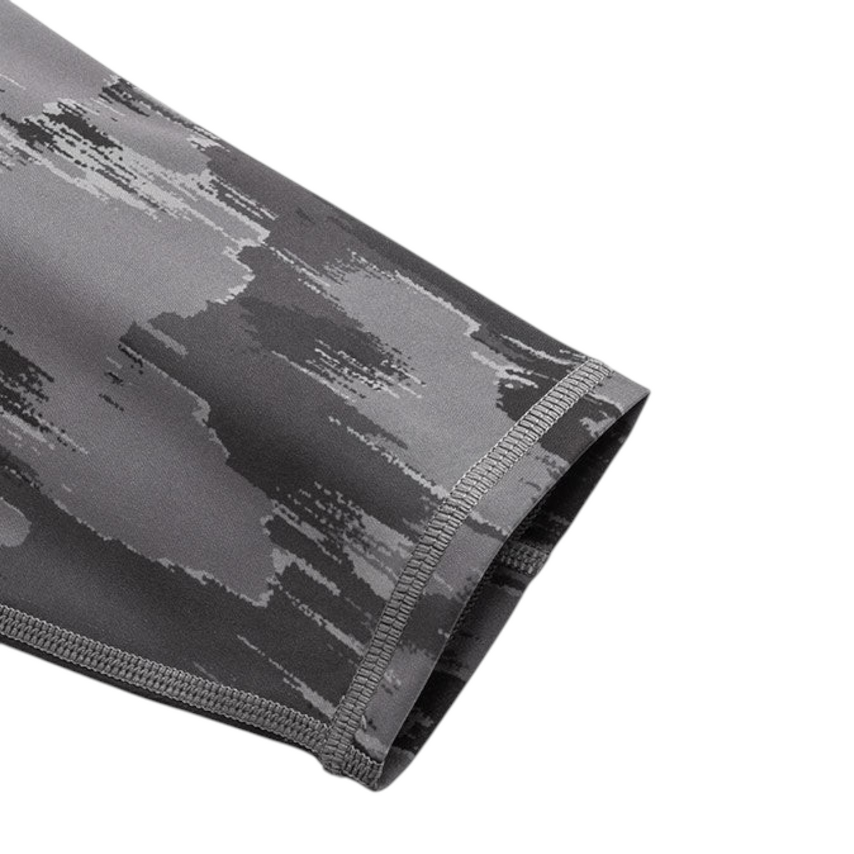 FRG ANTA A-Cool grey camouflage print running tight ankle pants with reinforced stitching detail