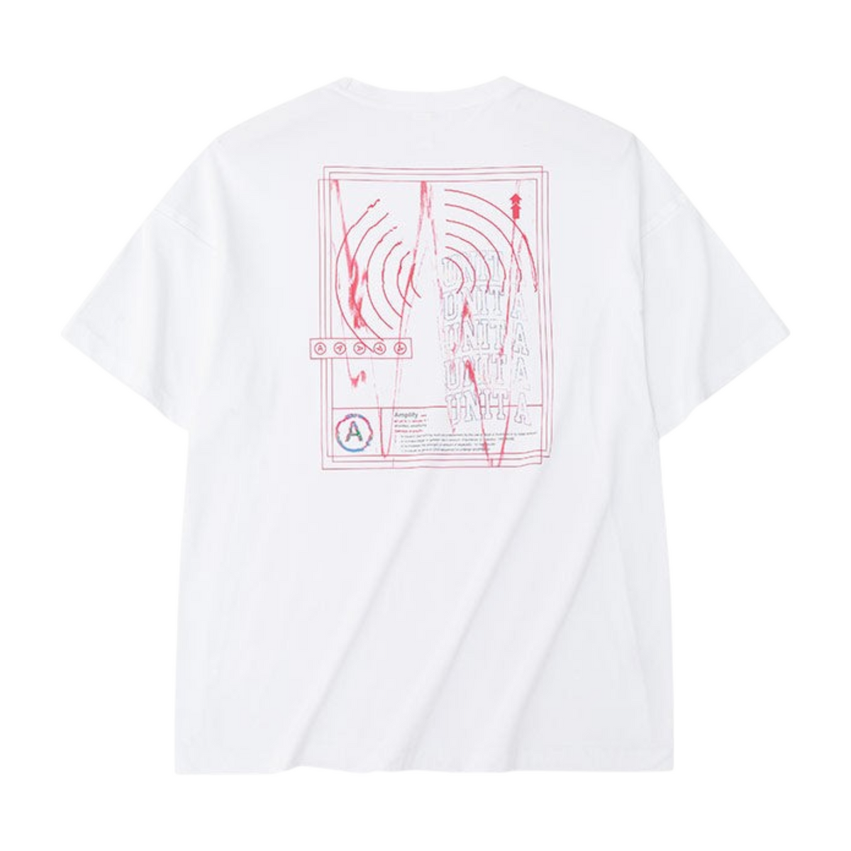 FRG ANTA Sorona snow white short sleeve training t-shirt with red graphic print on the back