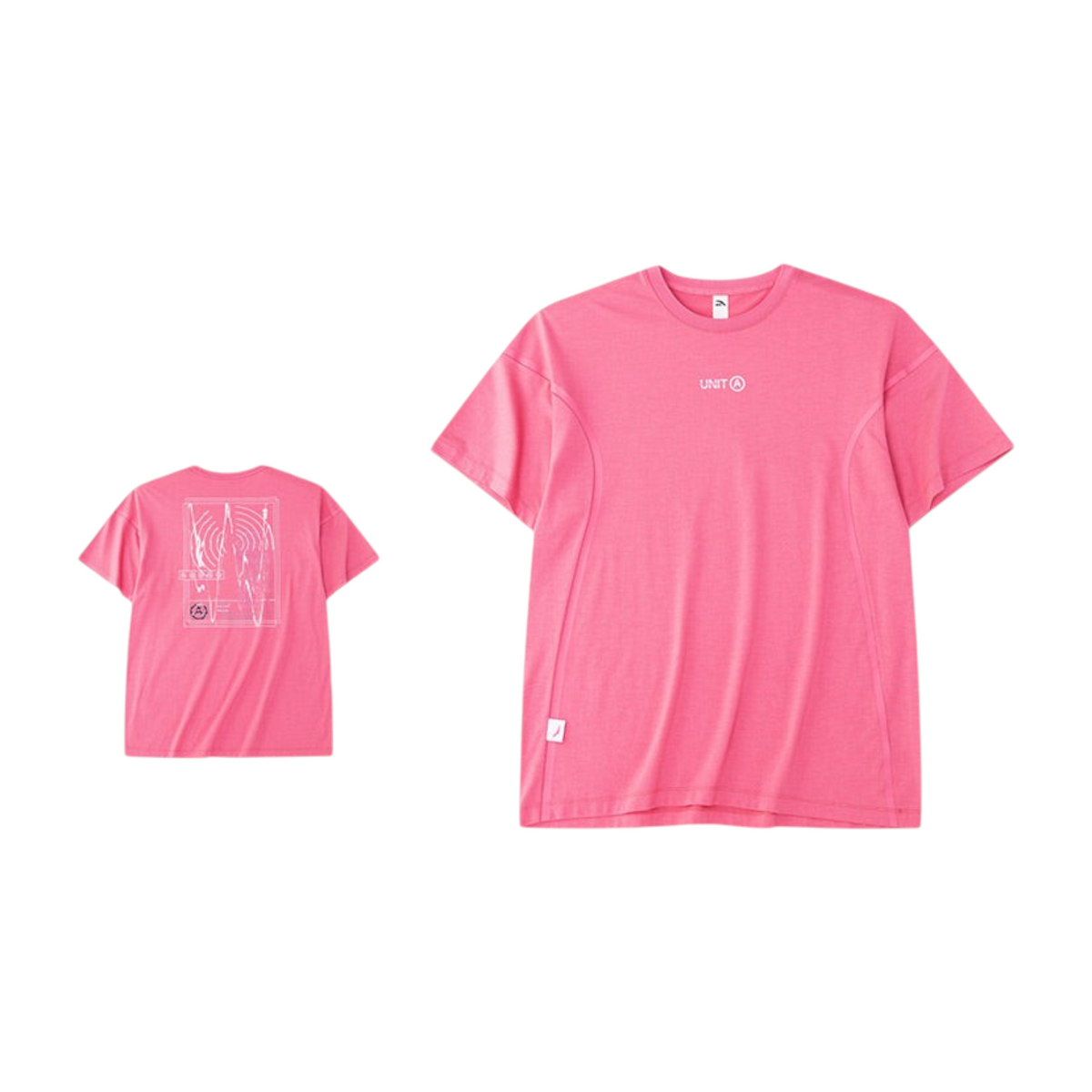 FRG ANTA Sorona red short sleeve cross training t-shirt with front logo and graphic back print