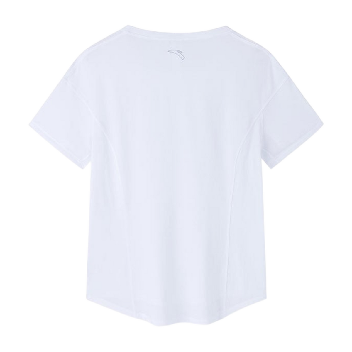 FRG ANTA A-Cool III snow white short sleeve running t-shirt, back view showing lightweight breathable polyester fabric