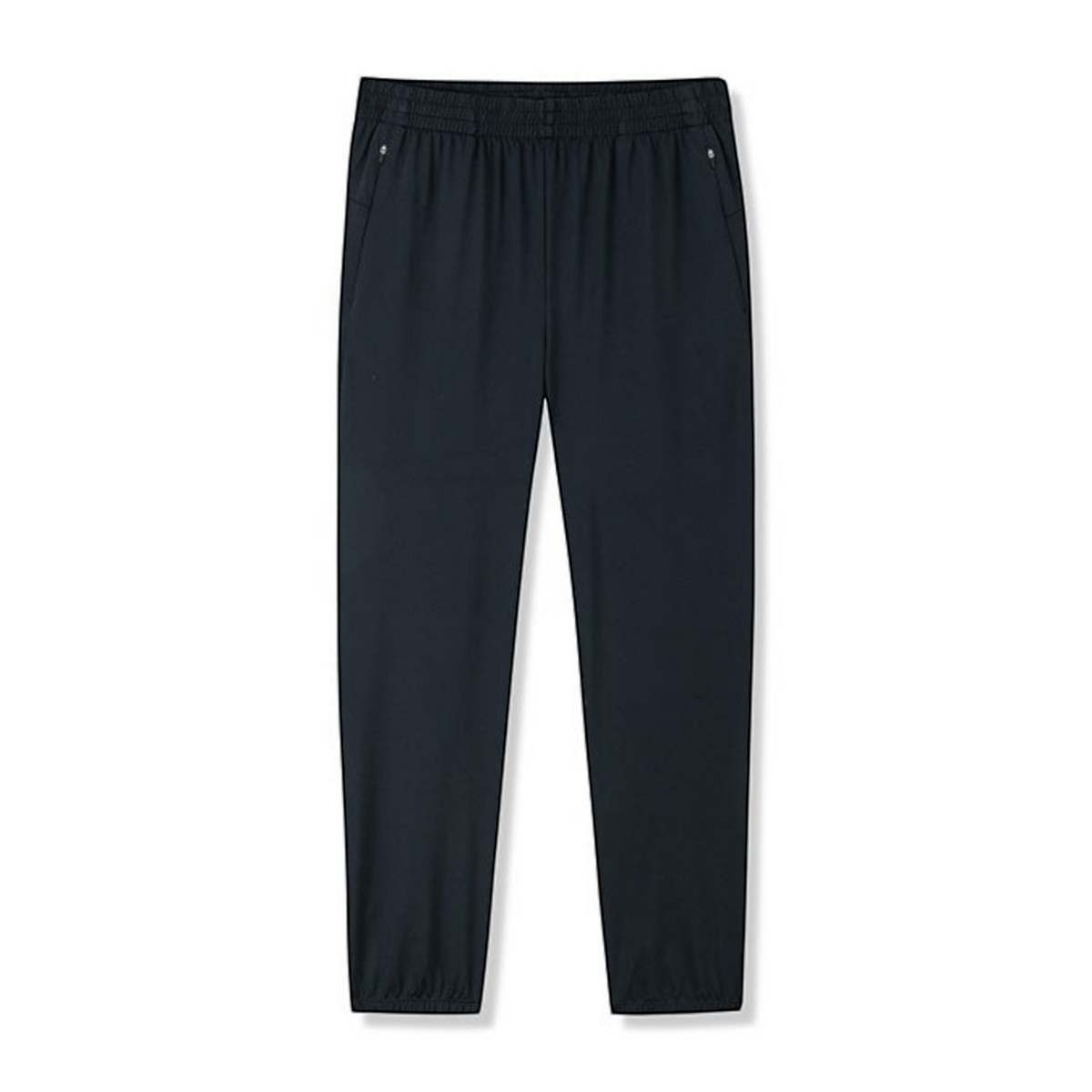 FRG ANTA A-Chill Touch II black running knit ankle pants with a lightweight, breathable, and stretchy fit.