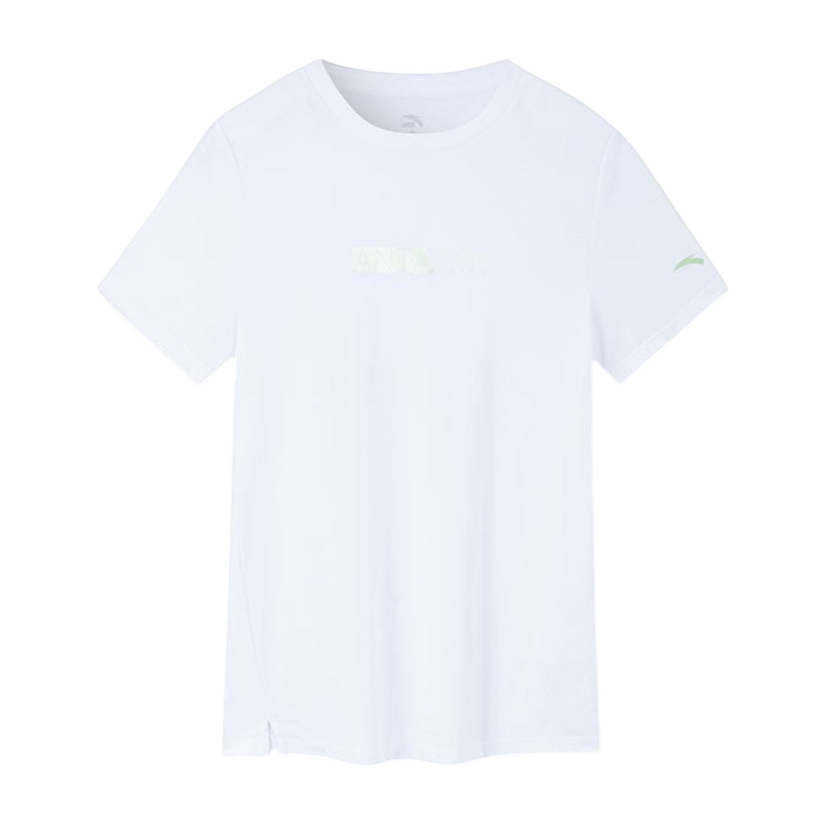 FRG ANTA women's white short sleeve cross training t-shirt in a soft cotton-polyester blend for gym and fitness wear.