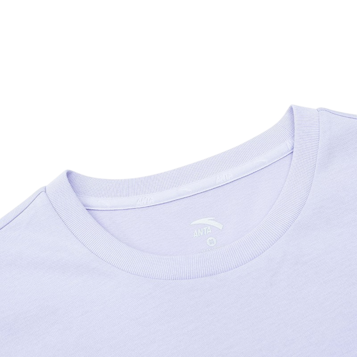 FRG ANTA purple short sleeve cross training t-shirt with a ribbed crew neckline and lightweight cotton-blend fabric.