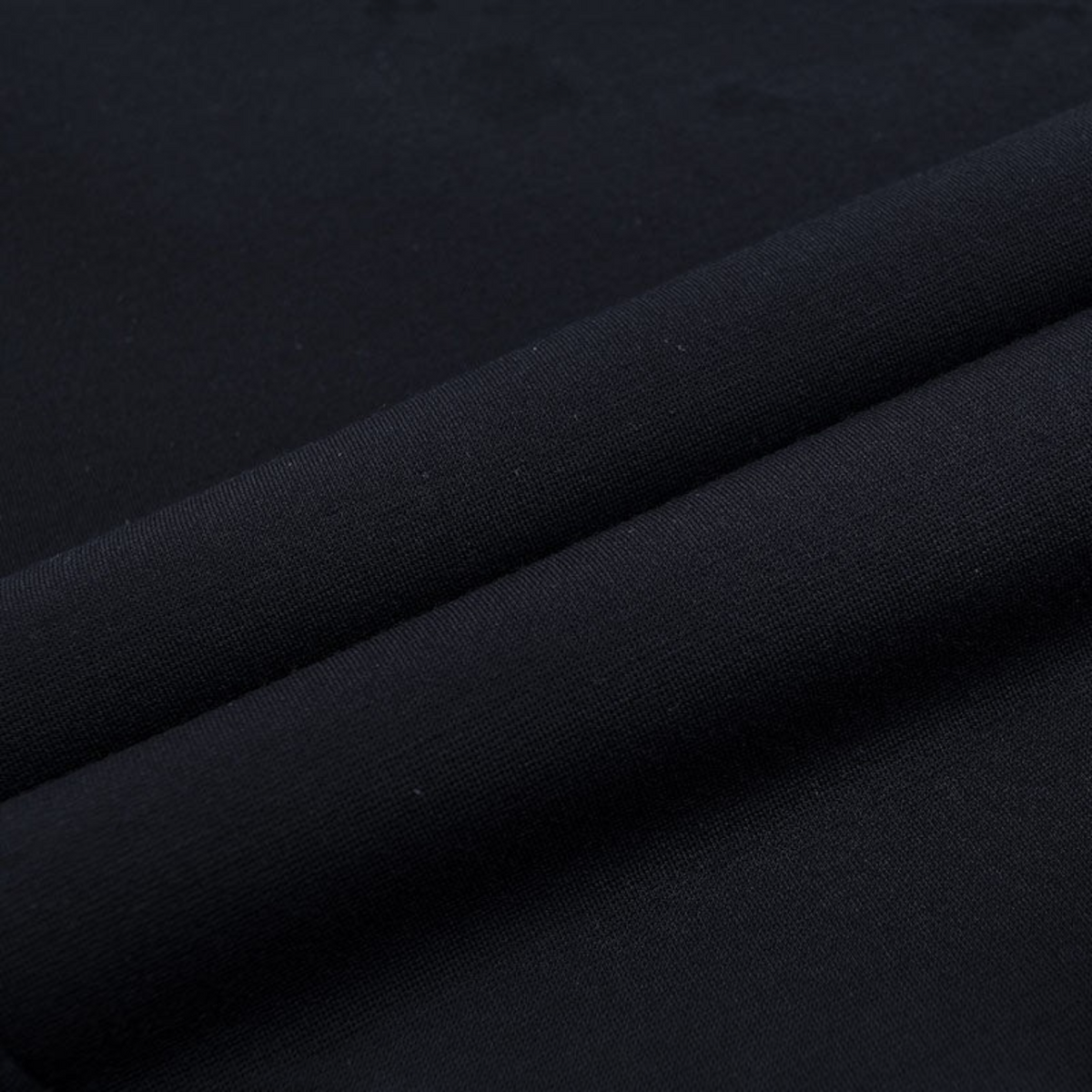 Close-up of FRG ANTA A-Chill Touch EcoCozy black knit fabric showing soft, smooth texture and breathable material.