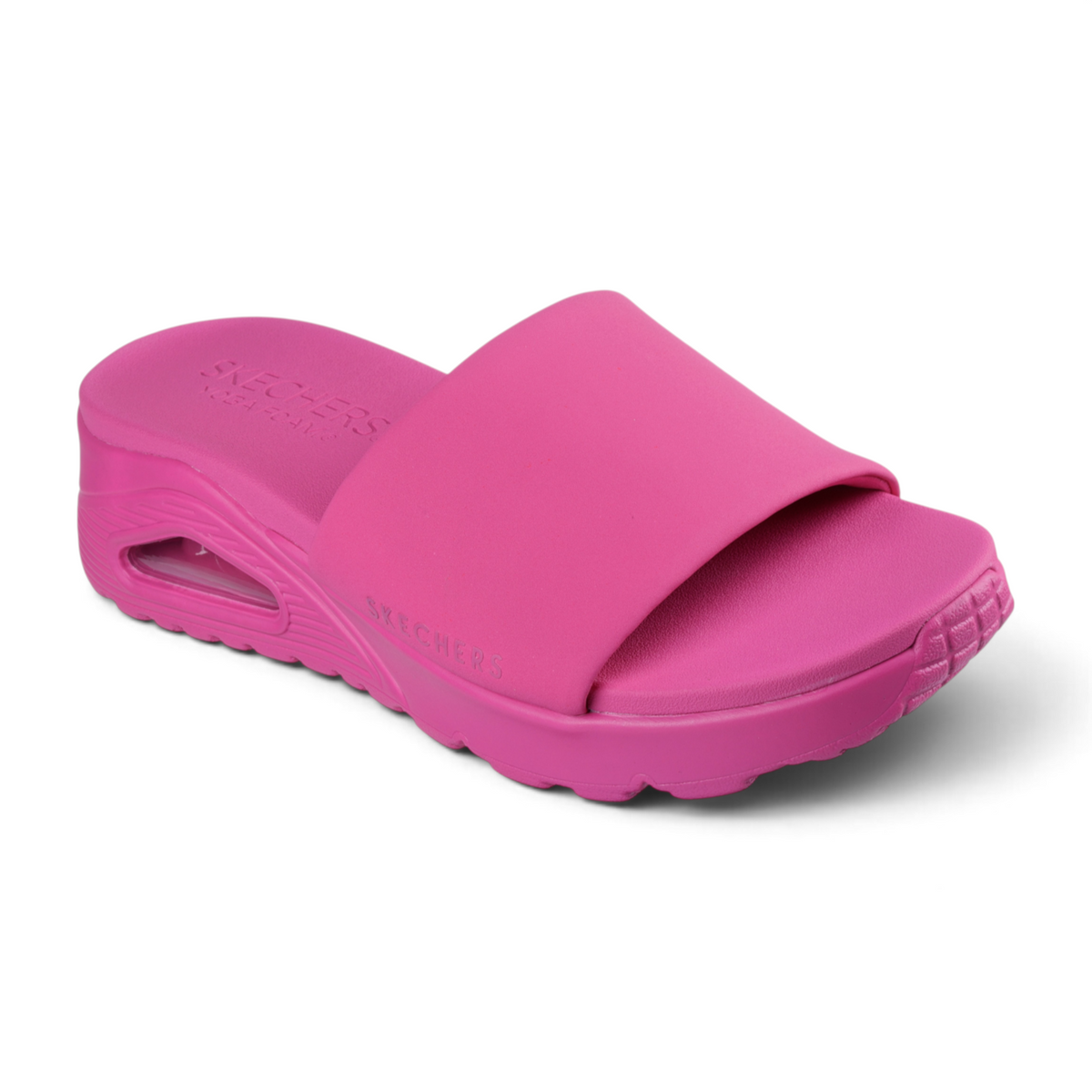 FRG SKECHERS Street Tres-Air Uno Vision-Airy slide sandal in vibrant pink with a chunky platform sole