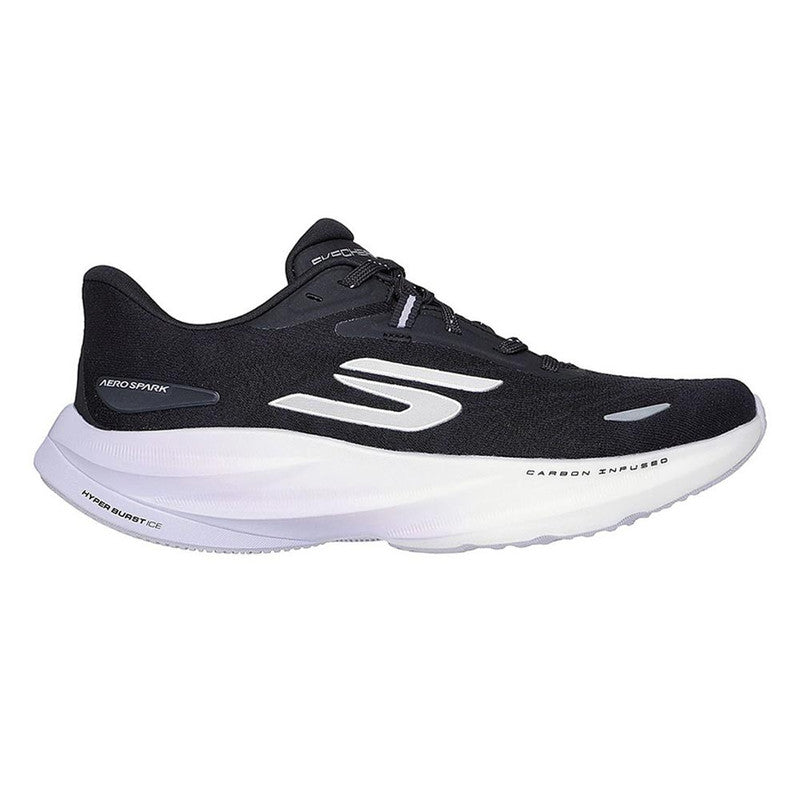 FRG Skechers Aero Spark performance trainer in black and purple with breathable mesh and carbon-infused cushioning.