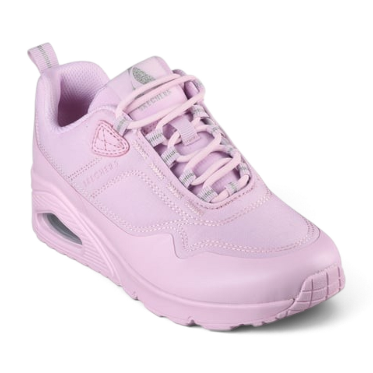 FRG UNO light pink Skechers sneakers with a chunky sole and lace-up closure for a stylish athletic look.
