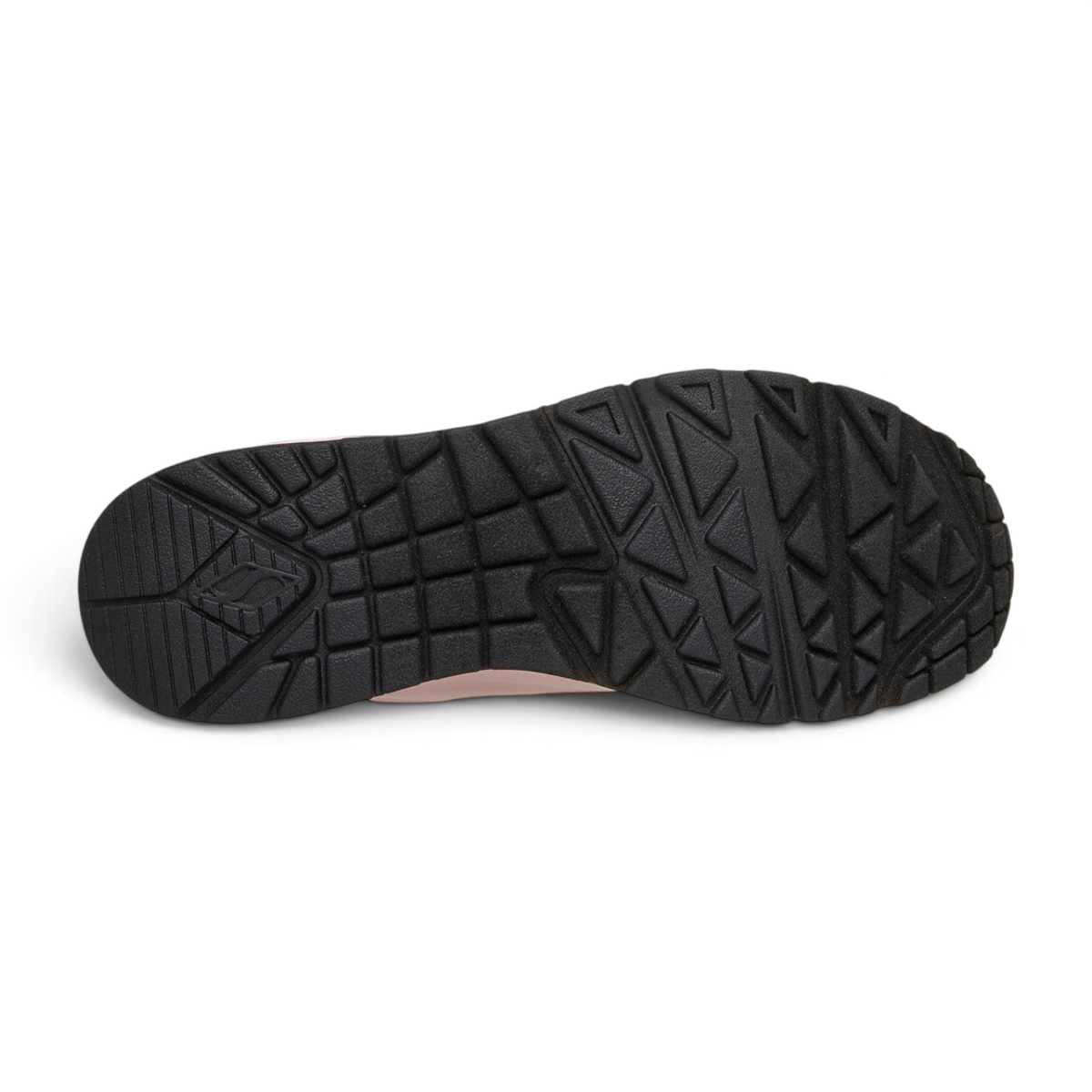 FRG Skechers UNO SPY x FAMILY sneaker showing the black rubber outsole with a textured grip pattern