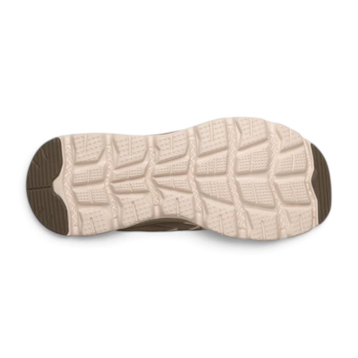 FRG GLIDE-STEP SOLE beige athletic shoe outsole with a textured grip pattern for enhanced traction and comfort