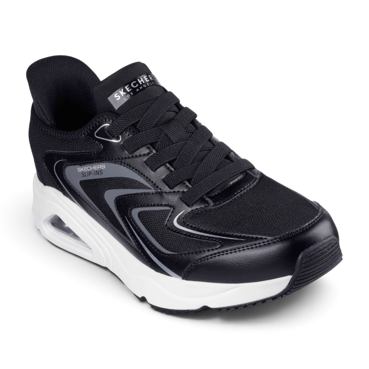 FRG TRES-AIR UNO VISION-AIRY SL black slip-in athletic sneaker with white cushioned midsole and mesh detailing