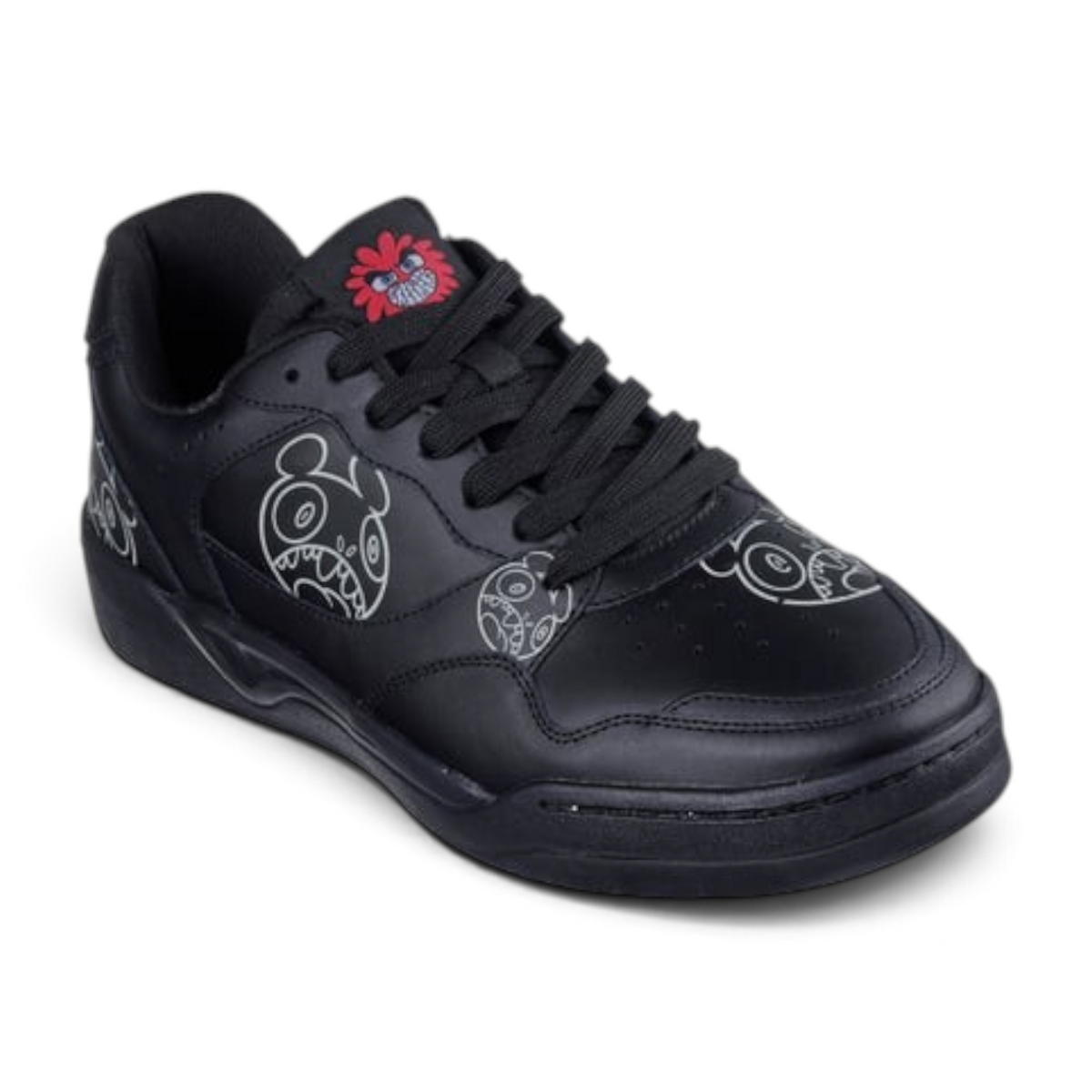 FRG VEXX Koopa Volley Vexx Gasp black sneakers with white doodle-style character graphics and red tongue logo