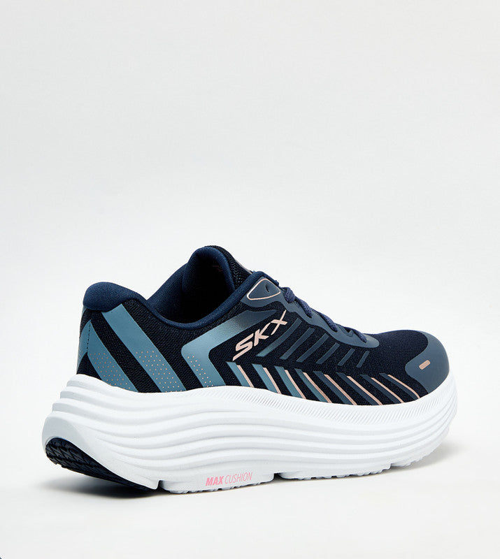 FRG Skechers Max Cushioning Endeavour training shoe outsole in white with navy blue traction pads