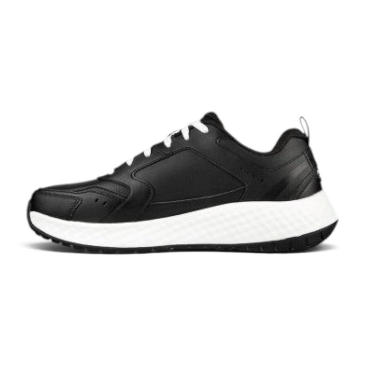 FRG Arch Fit Multi Sport athletic sneaker in black with white laces and a thick cushioned white midsole