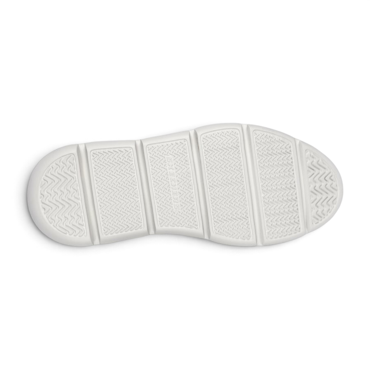 FRG Skechers Garza Palma navy shoe white rubber outsole with textured grip pattern