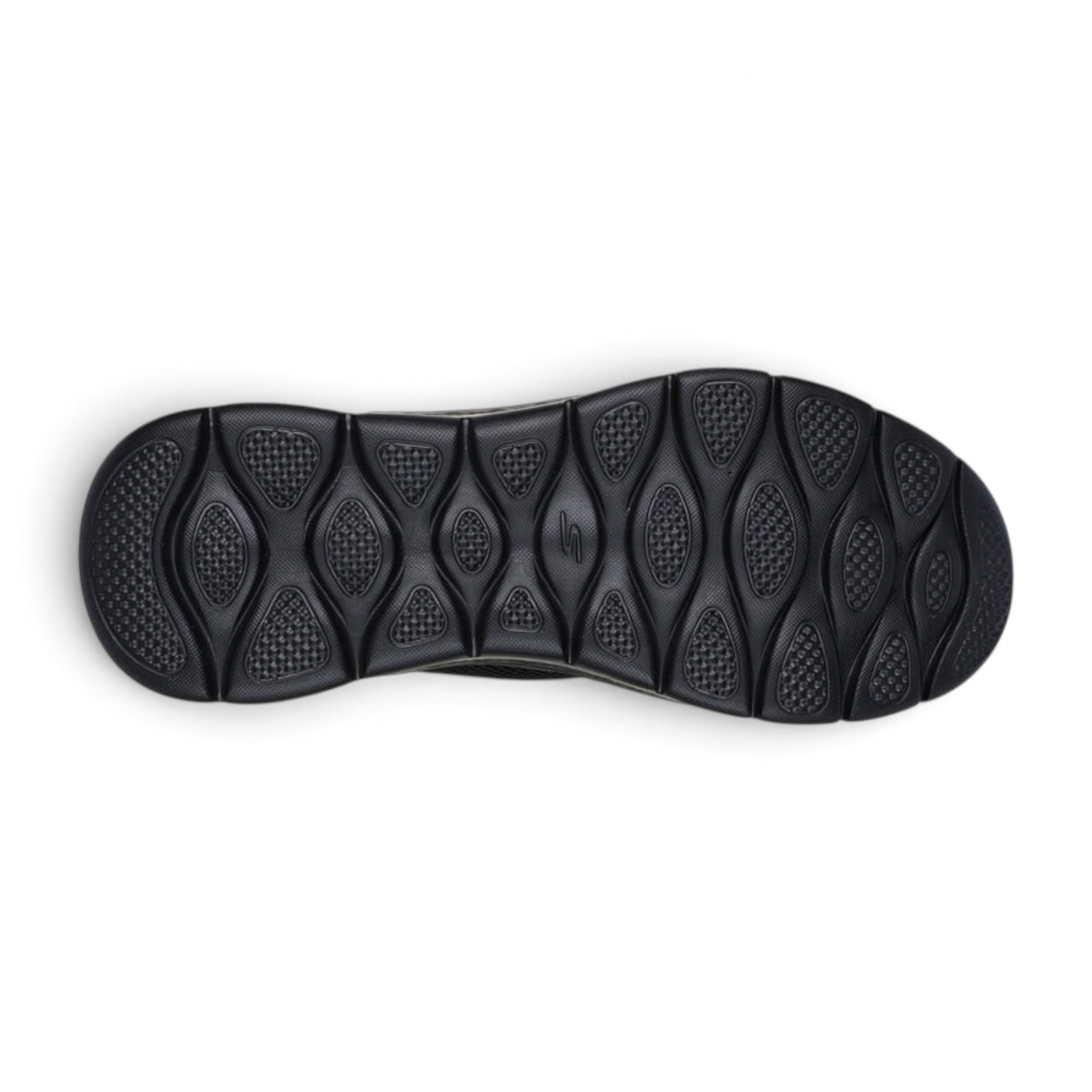 FRG Skechers GO WALK Flex Hands Up black sneaker outsole with textured grip pattern for traction