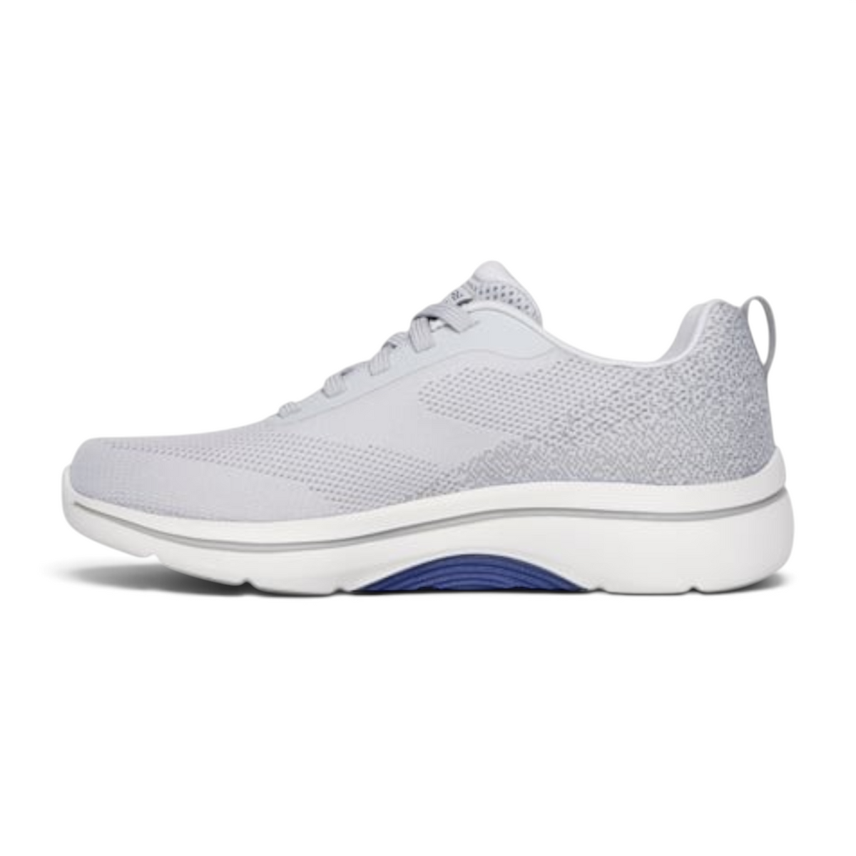 FRG GO WALK ARCH FIT 2.0 - TEMPORAL light grey mesh walking sneaker with white cushioned sole and blue arch detail