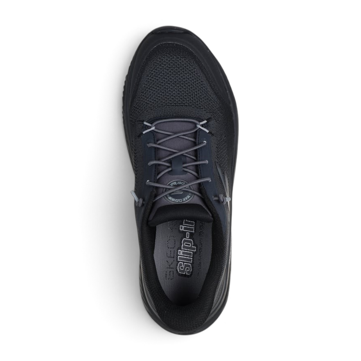 FRG Skechers GO WALK MAX CUSHIONING HYPER BURST ZOLTAR black slip-in walking shoe with breathable mesh upper