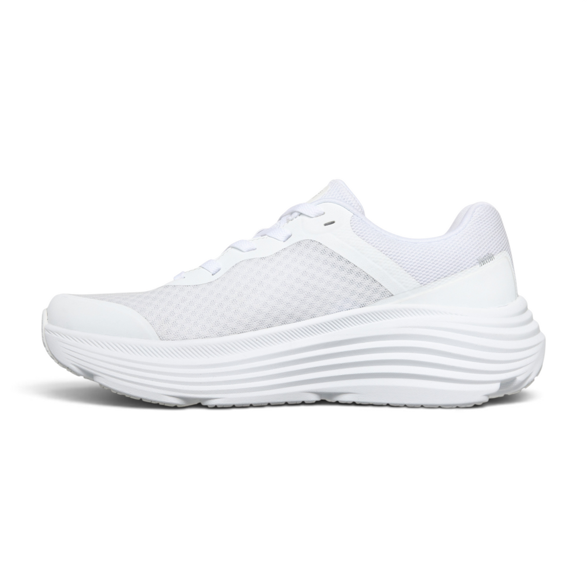 FRG Skechers Max Cushioning Endeavour white lace-up running shoe with engineered mesh and thick cushioned midsole
