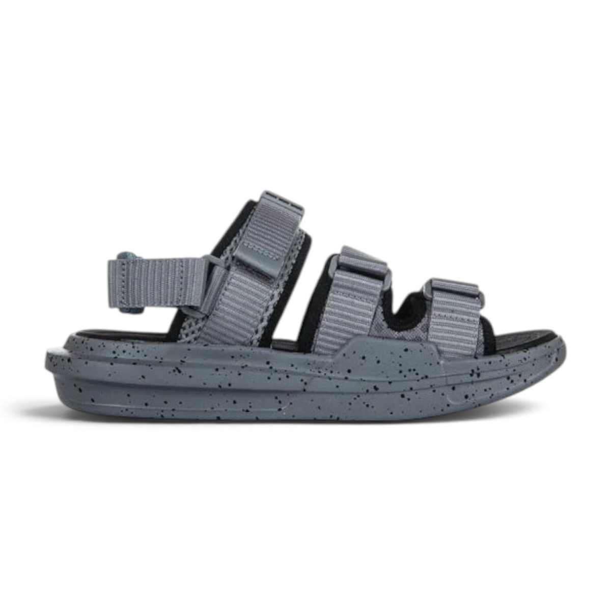 FRG ANTA BADAO grey beach sandals with adjustable straps, breathable mesh, and a speckled cushioned sole.