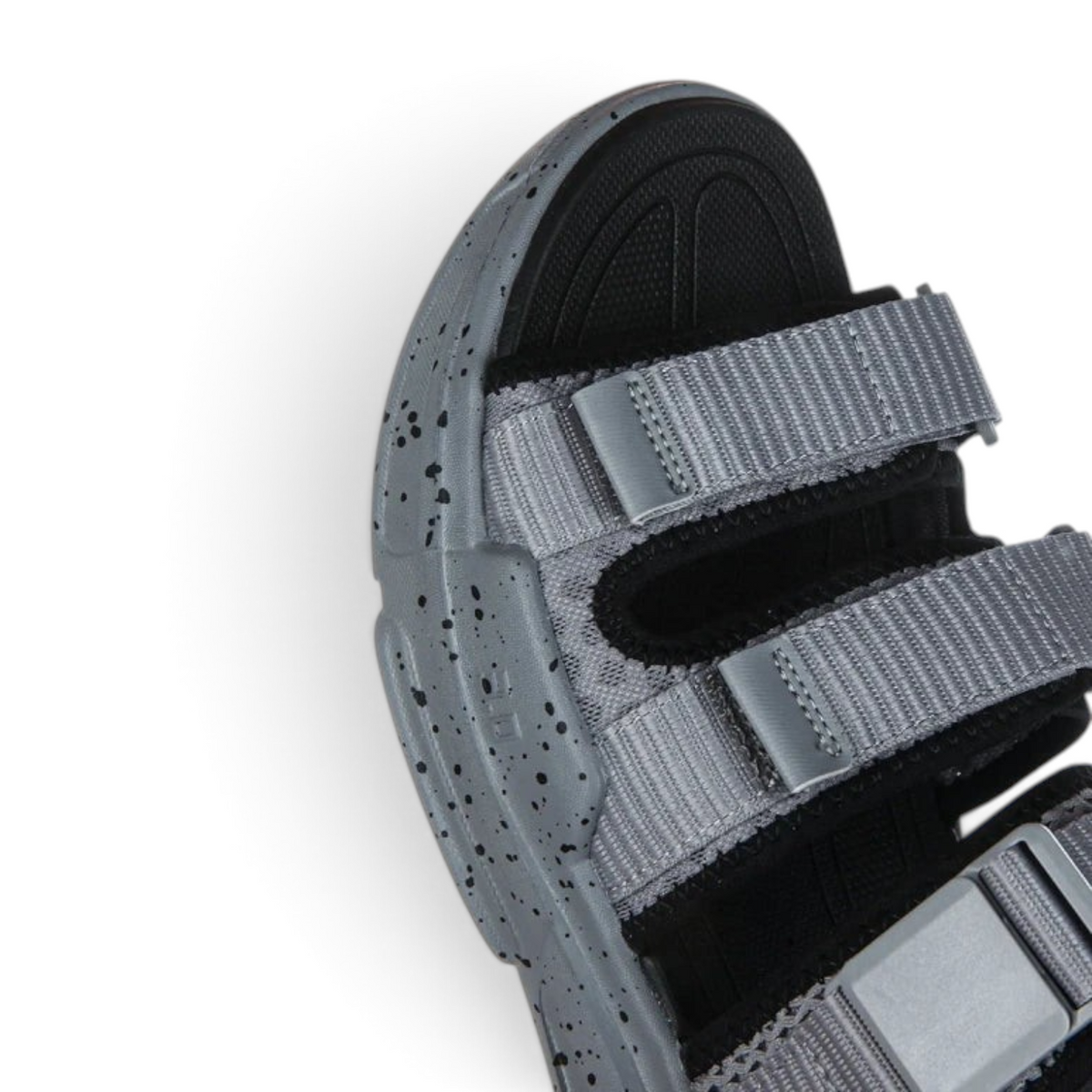 FRG ANTA BADAO grey beach sandals with adjustable straps, breathable mesh, and a speckled cushioned sole.