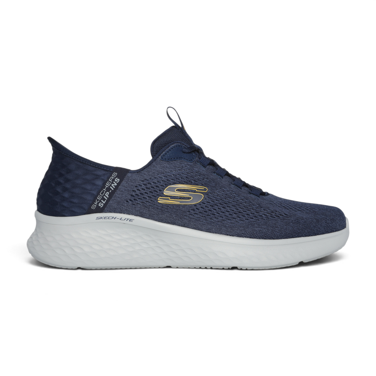 FRG Skechers Slip-ins Skech-Lite Pro Primebase navy blue athletic sneaker with white cushioned midsole