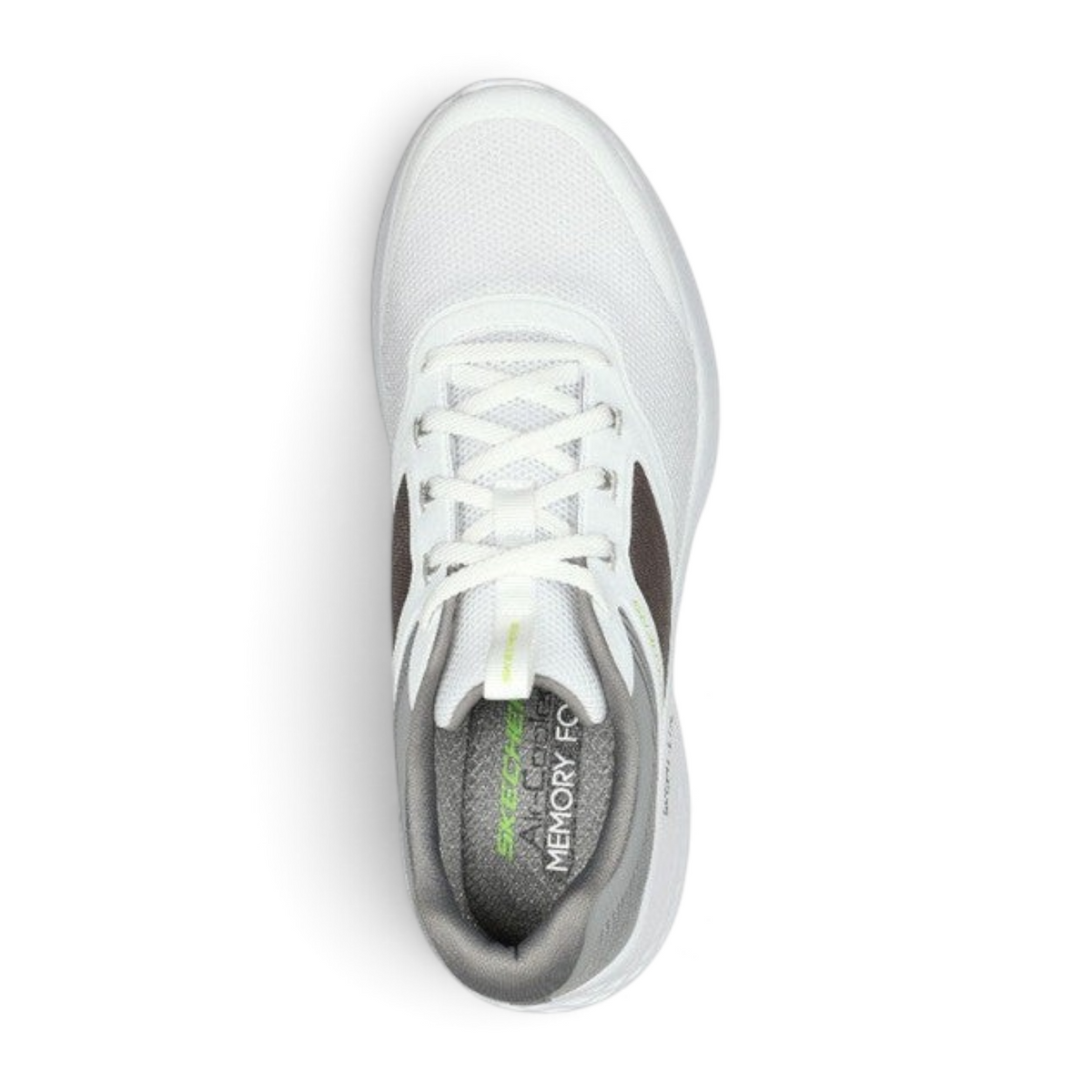FRG Skechers Skech-Lite Pro lace-up sneaker in white and gray with breathable mesh upper and cushioned footbed
