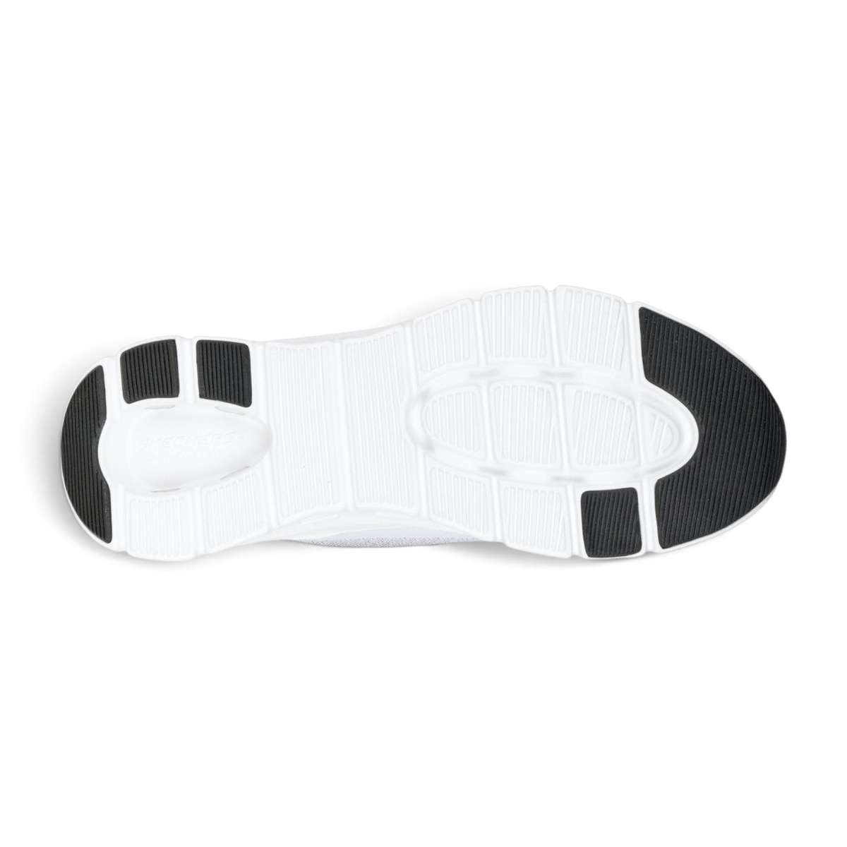 FRG Skechers Arch Fit Glide-Step Pro sneaker white and black geometric outsole view