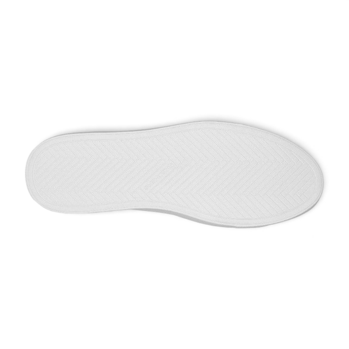 FRG Skechers Arch Fit Legend white sneaker showing the textured herringbone pattern on the rubber outsole
