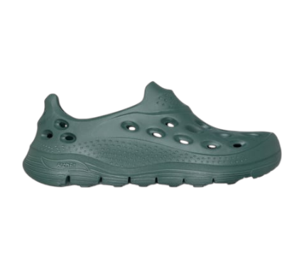 FRG Men Foamies Arch Fit Go Foam 1 in dark green with sculpted Lux Foam upper and contoured arch support footbed