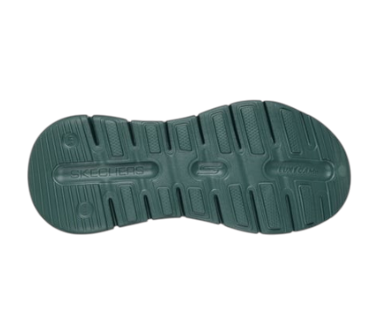 FRG Skechers Foamies Arch Fit Go Foam 1 dark green sculpted foam outsole with textured tread pattern