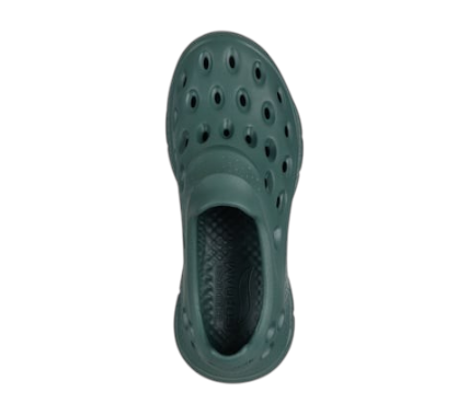 FRG Men Foamies Arch Fit Go Foam 1 in dark green with a sculpted, breathable, and contoured vegan foam design.
