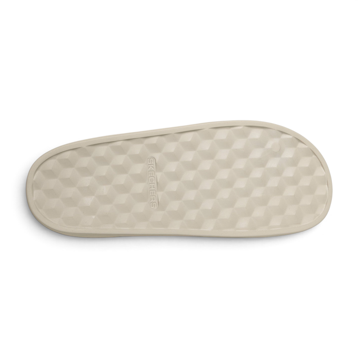 FRG Skechers Foamies Precision Elite natural slide featuring a textured geometric pattern on the contoured footbed