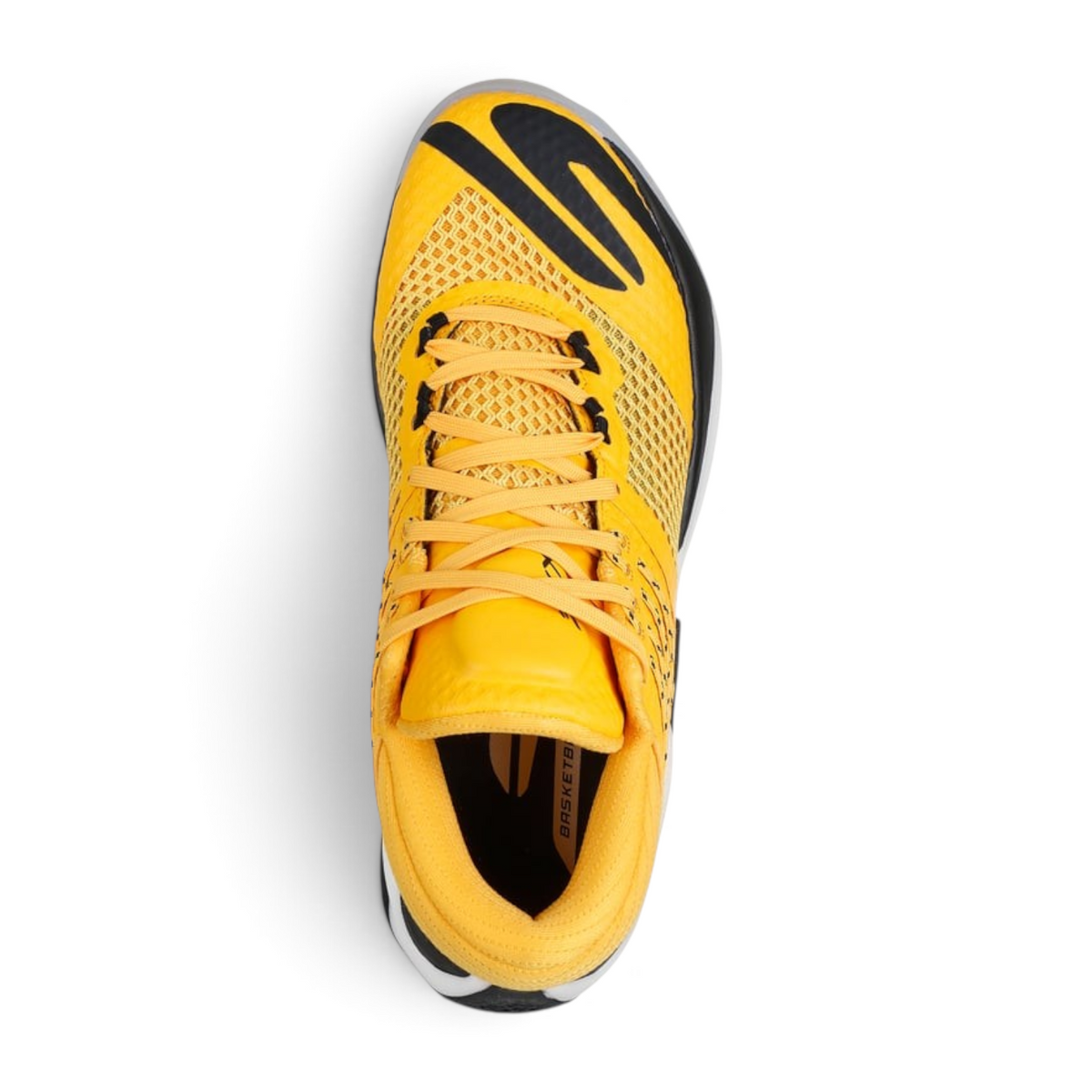 FRG Skechers SKX REIGN basketball shoes in yellow and black with a breathable mesh upper and mid-top design
