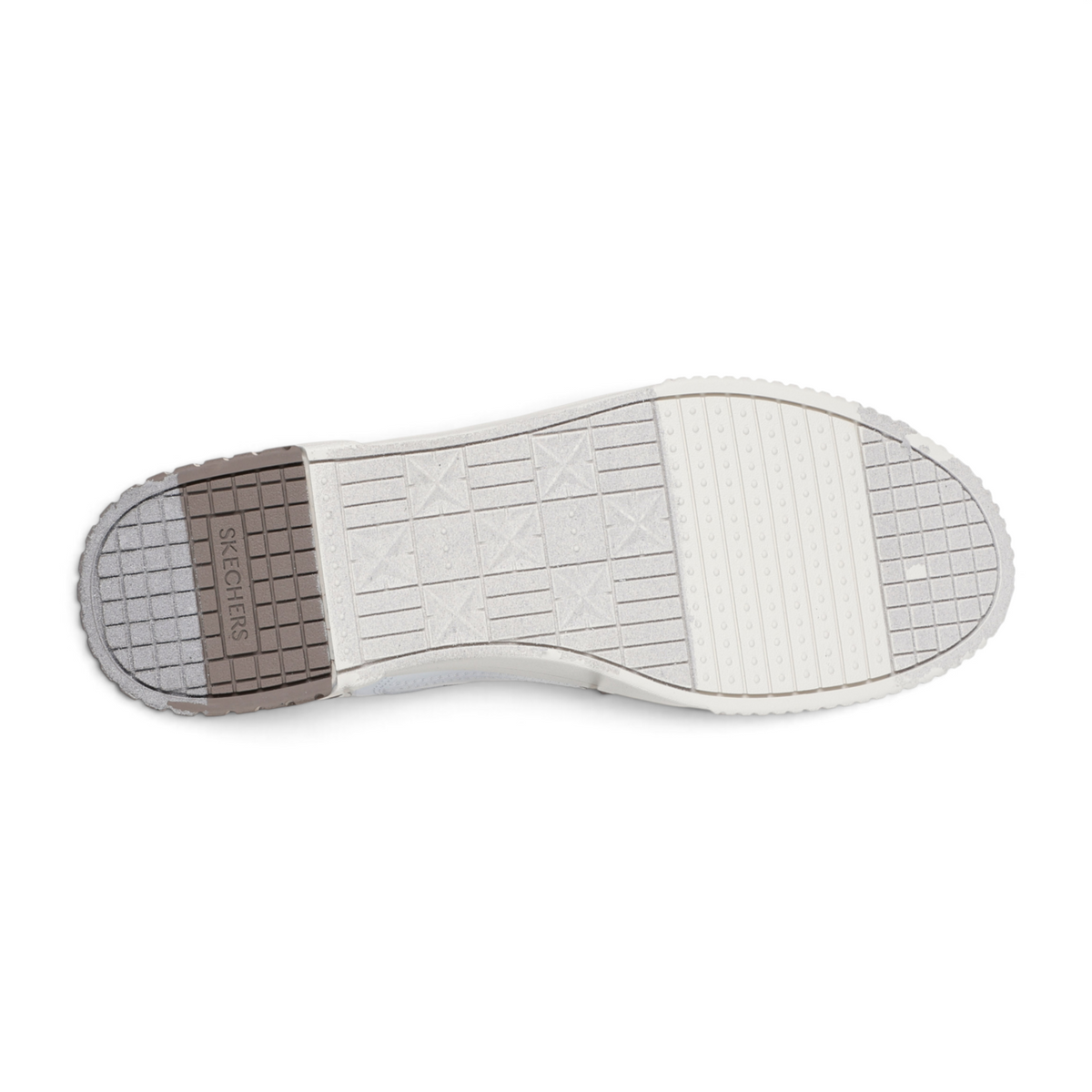 FRG Skechers Jade - Strane sneaker white and grey rubber outsole with textured grip pattern