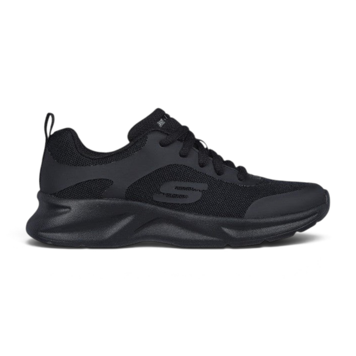 FRG Skechers Dynamatic Swift Speed black lace-up sneaker with lightweight mesh and synthetic upper