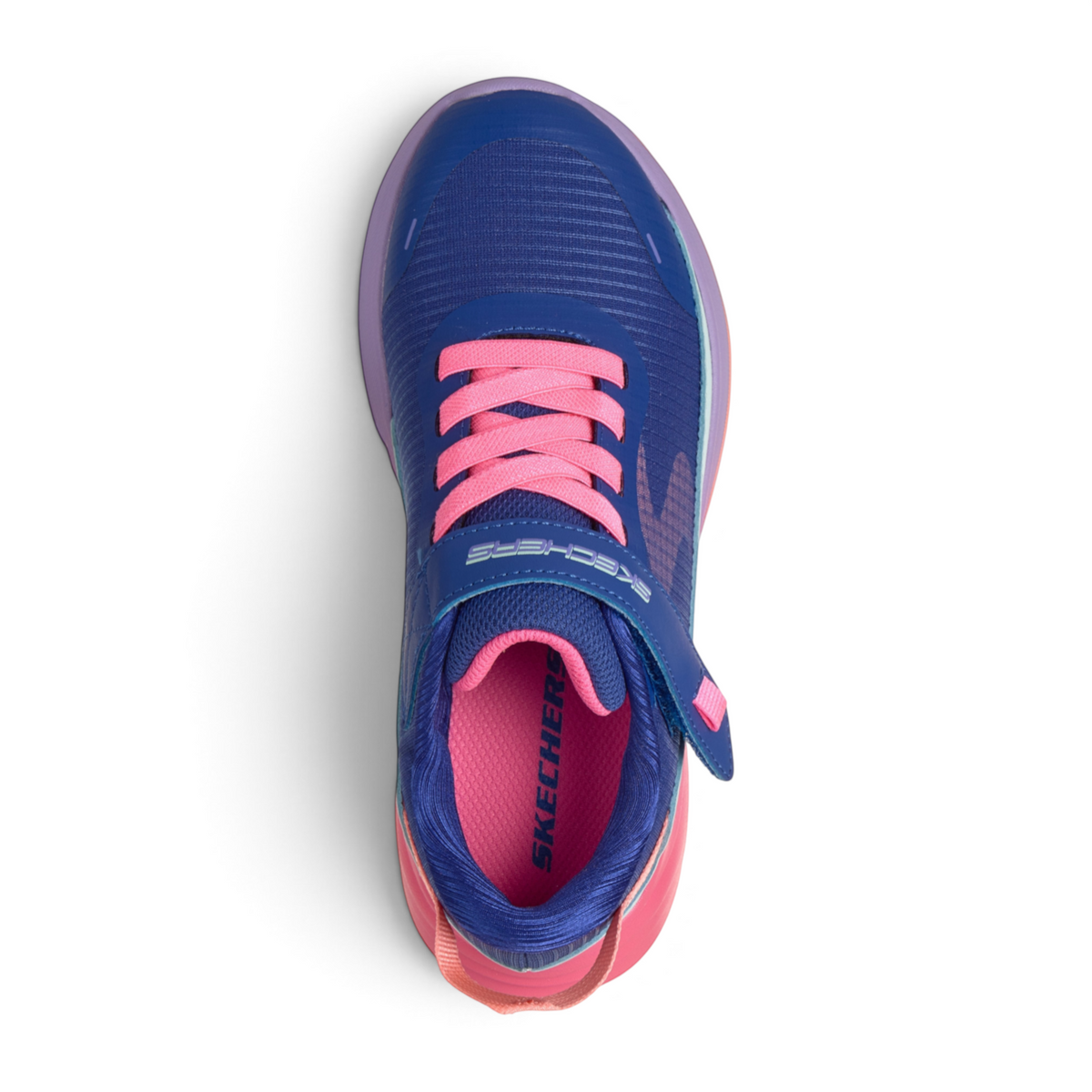 FRG SKECHERS Street Tres-Air Uno Vision-Airy sneaker in blue and pink with a hook-and-loop strap and mesh upper