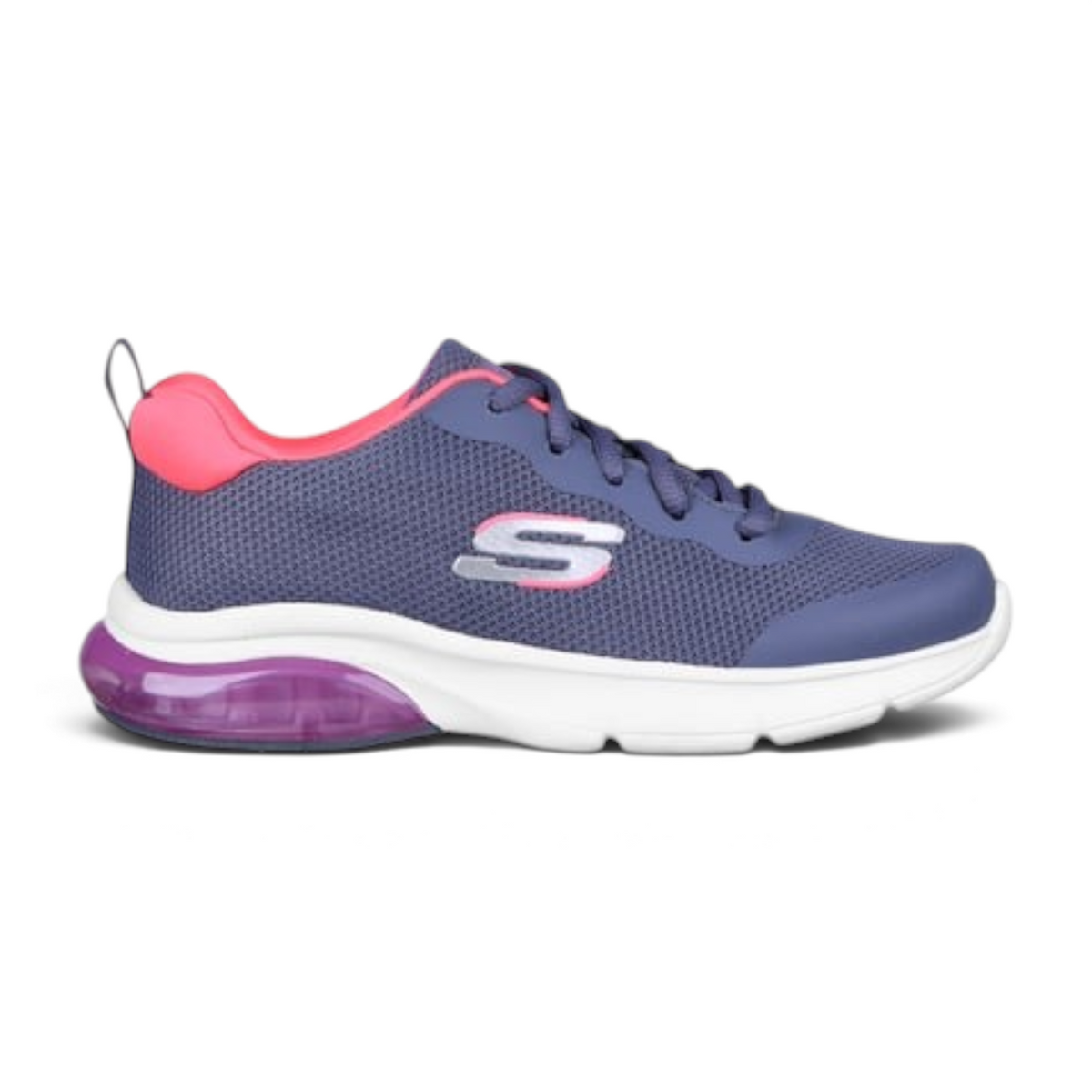 FRG SKECH-AIR AIRMATIC purple mesh athletic sneaker with pink accents and a visible air-cushioned heel