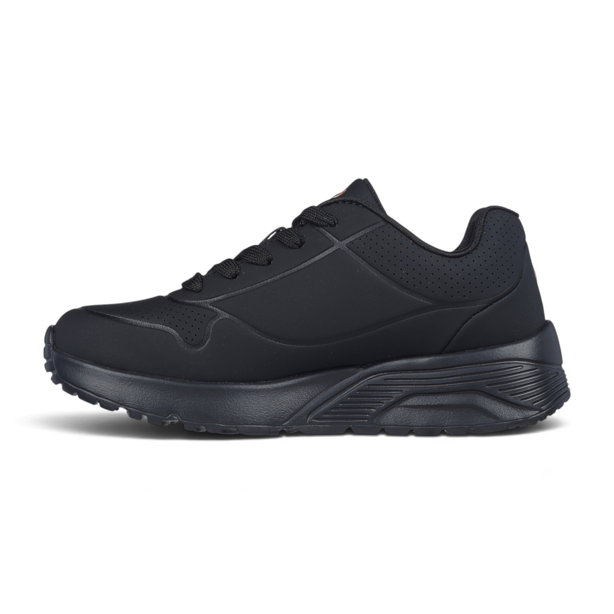 FRG SKECHERS Street Tres-Air Uno Vision-Airy slip-in sneakers in all black with a perforated synthetic upper