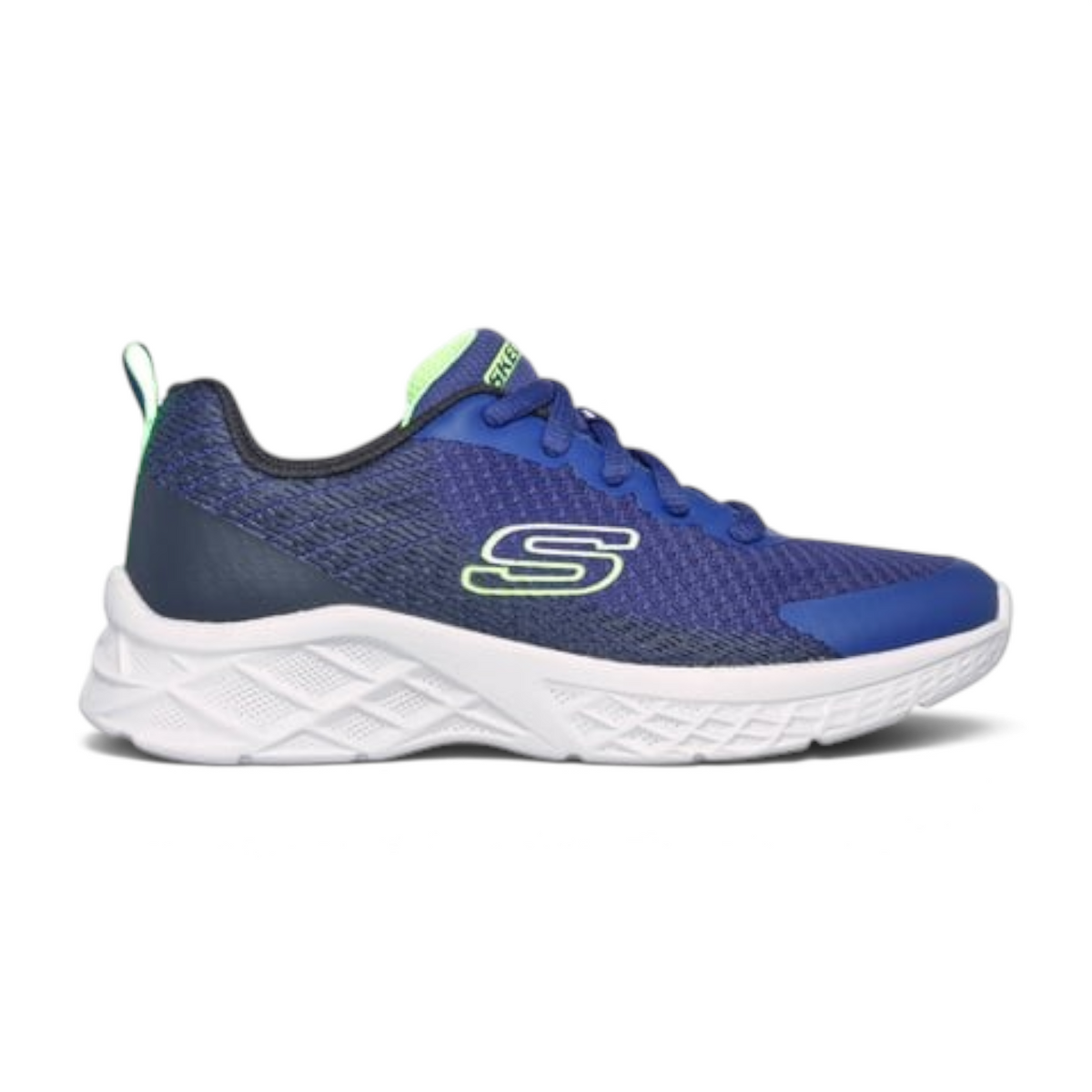 FRG MICROSPEC II VOVRIX lightweight blue mesh sneakers with lime green accents and white cushioned sole