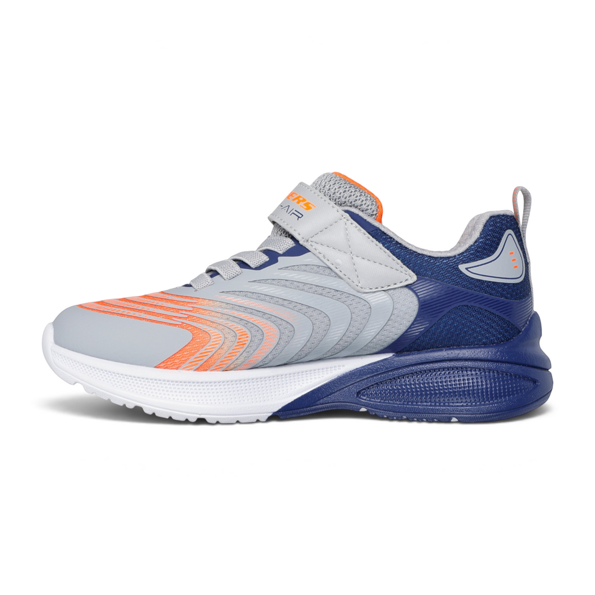 FRG SKECHERS Street Tres-Air Uno Vision-Airy sneakers in grey and blue with orange accents and hook-and-loop strap