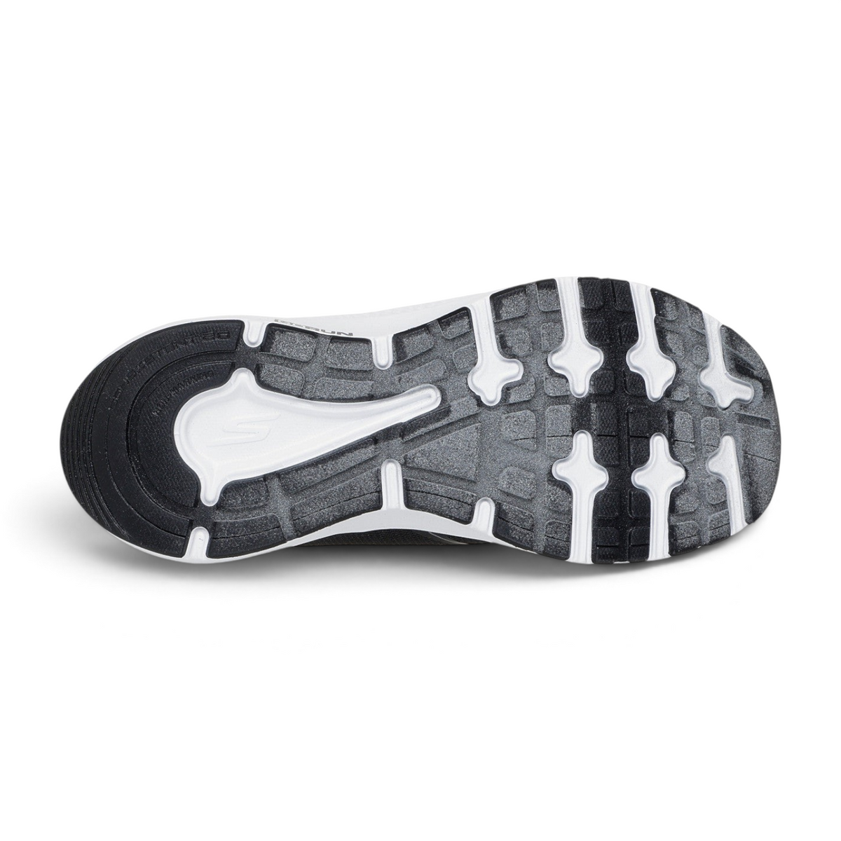 FRG Skechers GO RUN Consistent 2.0 kids sneaker black and white rubber outsole view