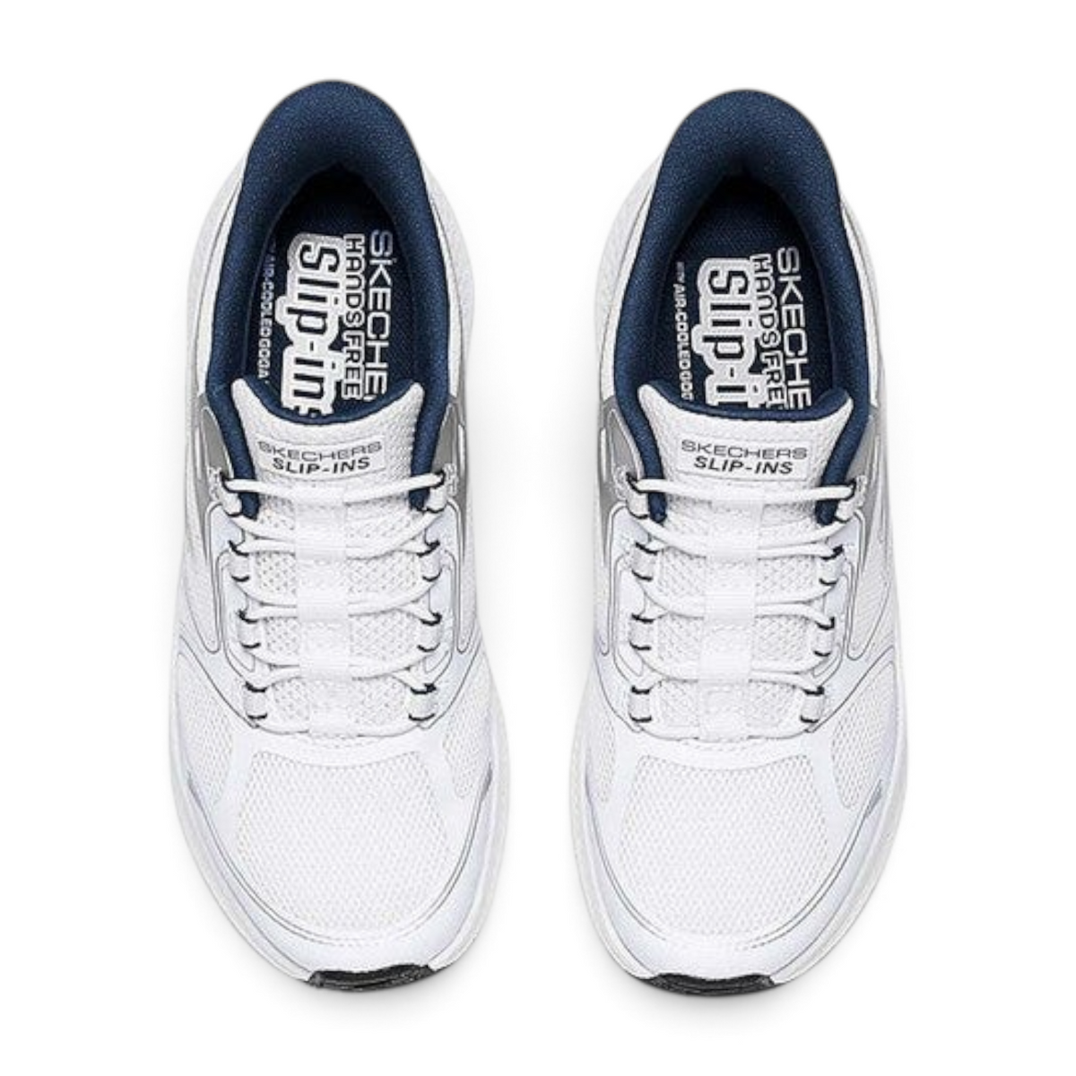 FRG Skechers GO RUN Consistent 2.0 white athletic slip-in sneakers for kids with cushioned insoles