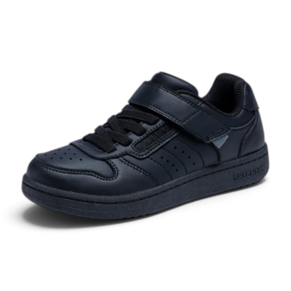 FRG QUICK STREET black sneaker with gore, strap closure, and quarter perforations, machine washable design.