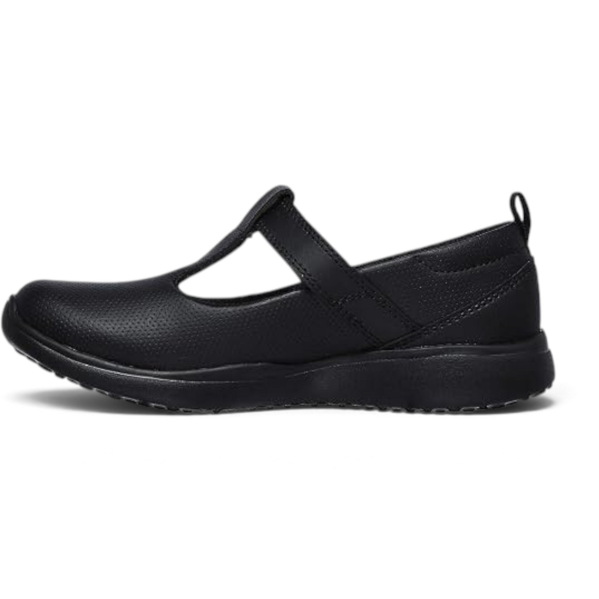 FRG Skechers Microstrides Miss Preppy black girls school sneaker with a T-strap design and perforated upper