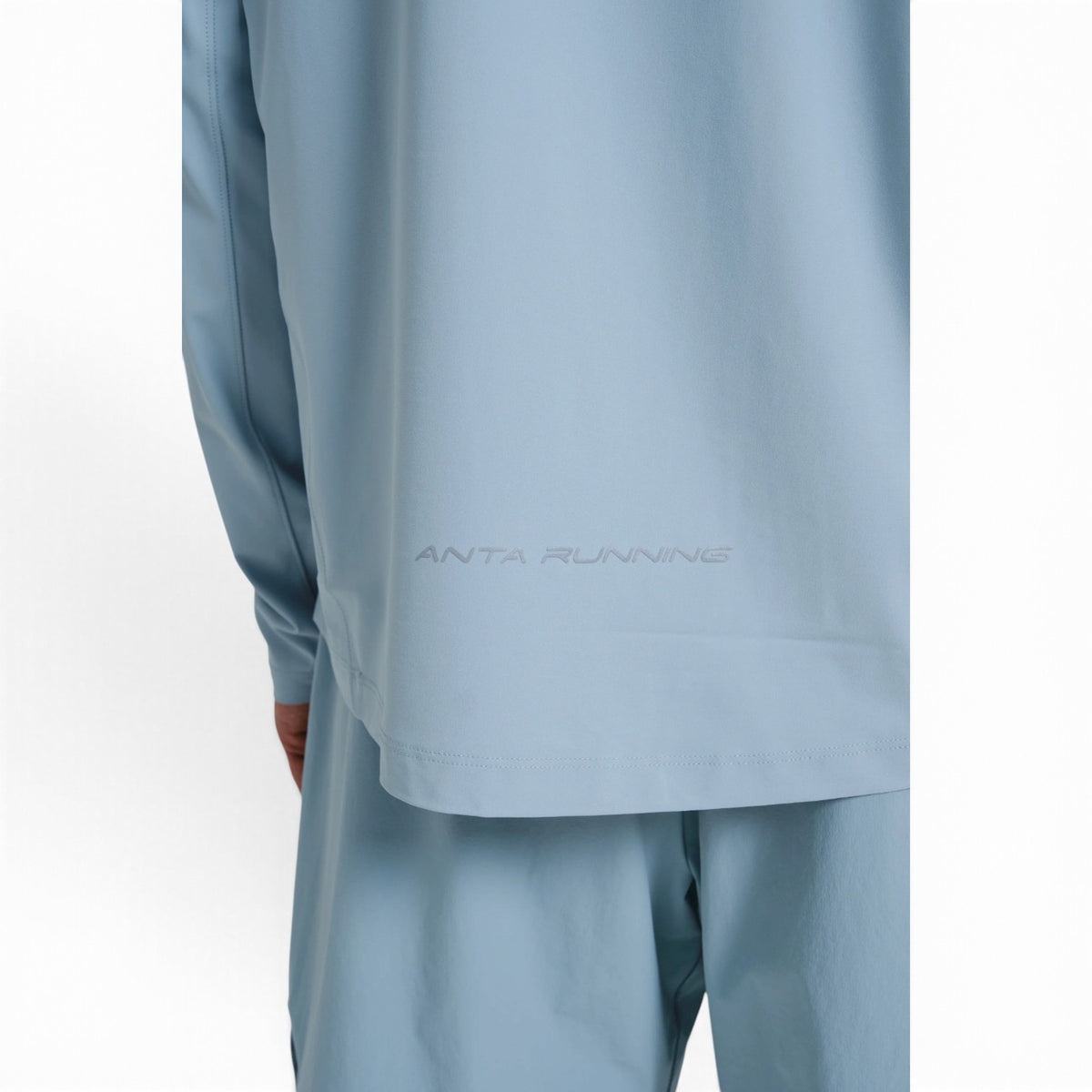ANTA Zip-Neck Long Sleeve Top - Blue