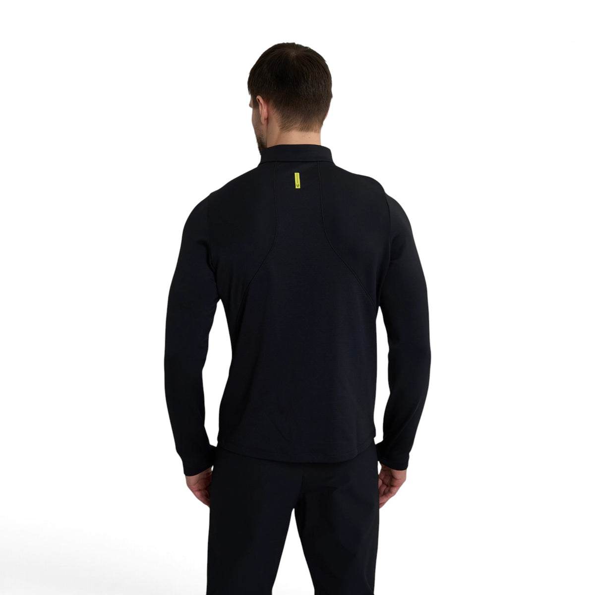 ANTA Zip-Neck Long Sleeve Top - Black