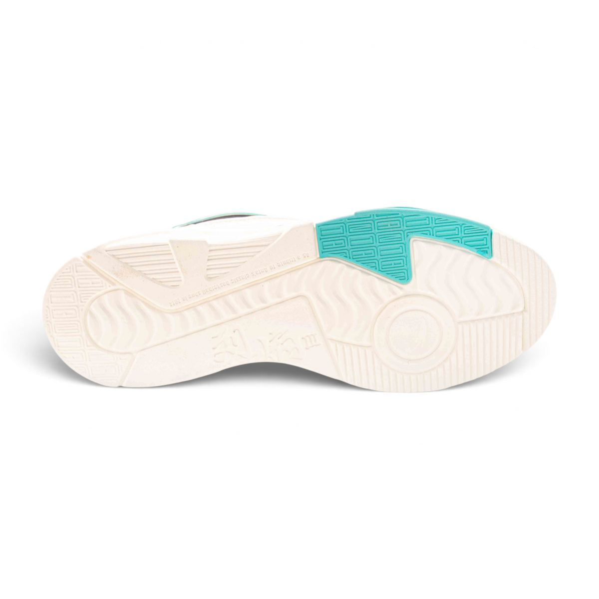 FRG X-GAME SHOES men's lifestyle sneakers featuring a white rubber outsole with teal accents and textured tread