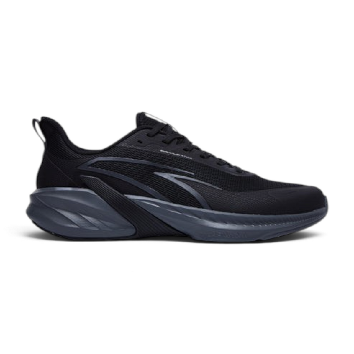 FRG ANTA City Daily black running shoes with breathable mesh upper, TPU overlays, and cushioned rubber outsole.