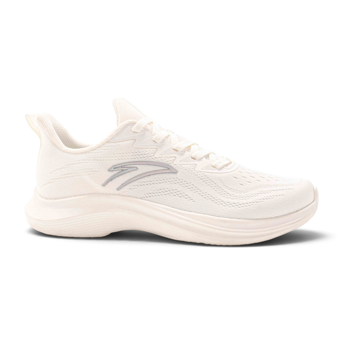FRG women's white lightweight running shoes with breathable mesh upper and cushioned sole