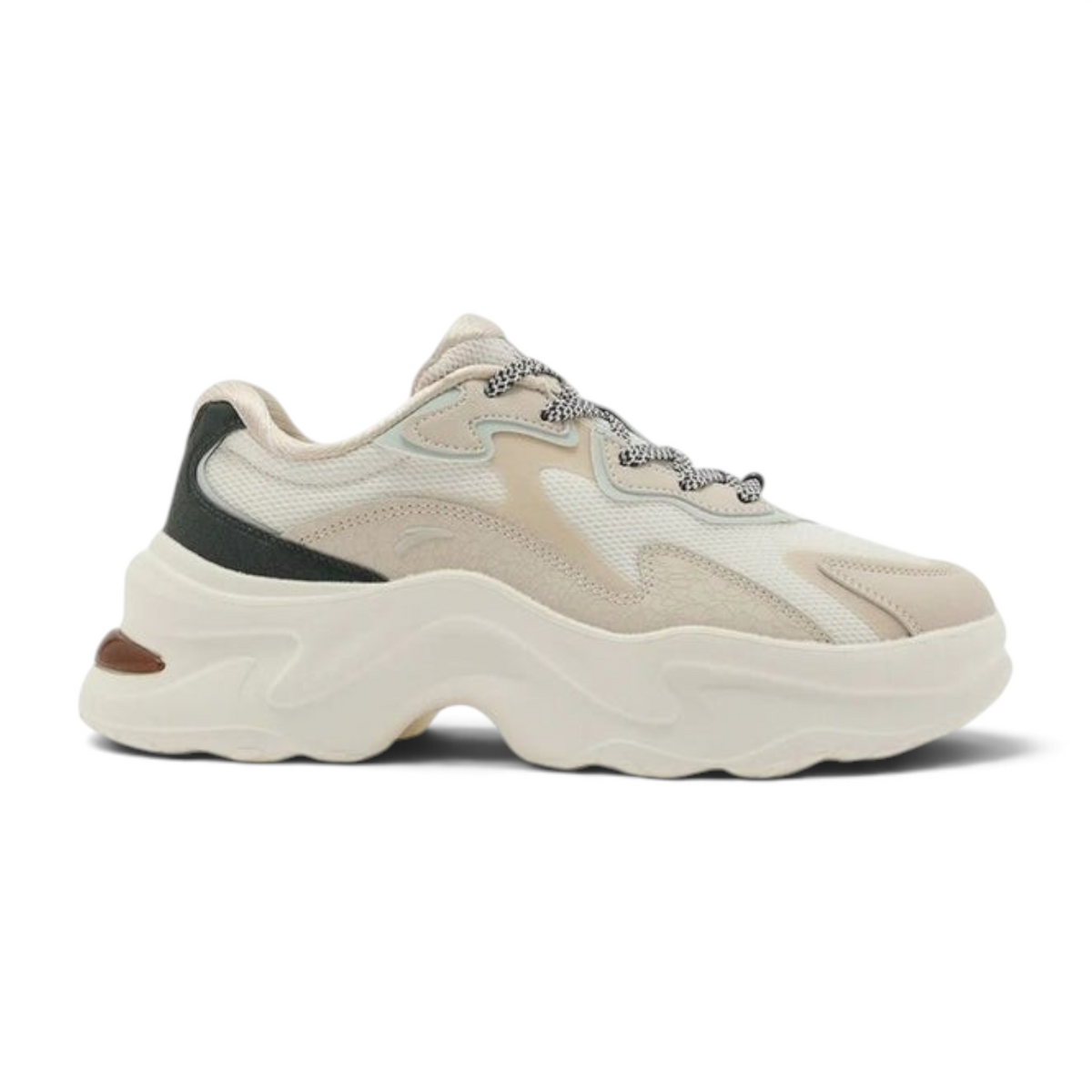 FRG ANTA Bunny women's casual sneakers in beige and off-white with mesh, synthetic leather, and chunky rubber sole.
